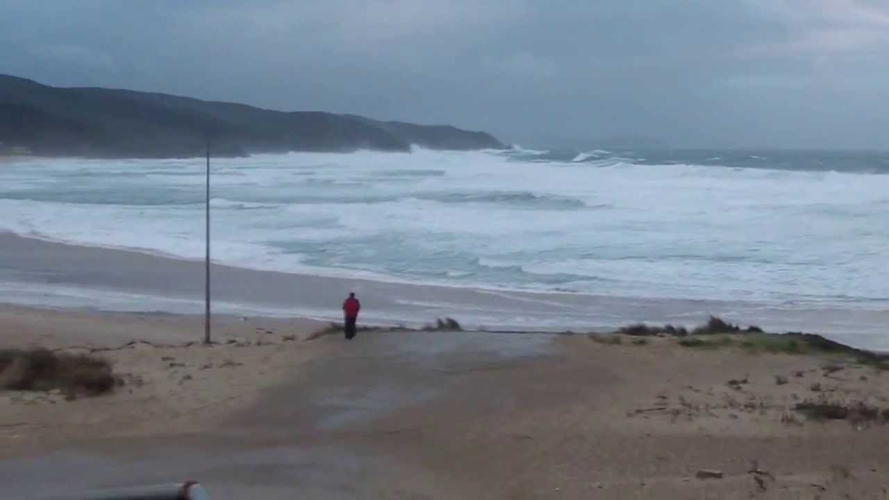 Playa Doniños temporal enero de 2014