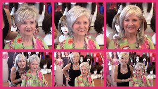 Stunning 76 Year Old Rocks 12 Grey Wig Styles (Official Godiva's Secret Wigs Videos)