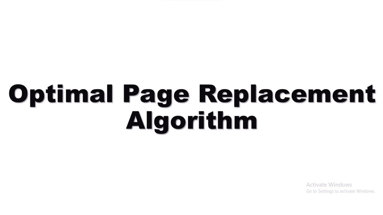 Optimal Page Replacement Algorithm(with example) - YouTube