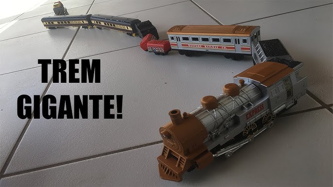 Trem de Brinquedo Super Locomotiva Expresso 14 Peças Braskit - GAMES &  ELETRONICOS