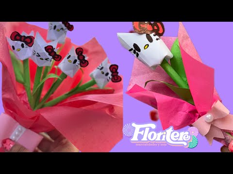 Ramo 💐 Tulipanes de Hello Kitty