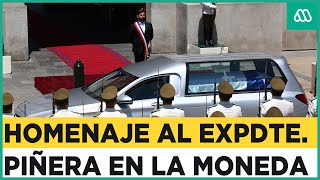 Expresidente Sebastián Piñera recibe los máximos honores en La Moneda