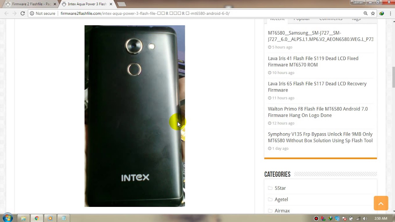 Intex Aqua Power 3 Flash File Hang On Logo Fixed File