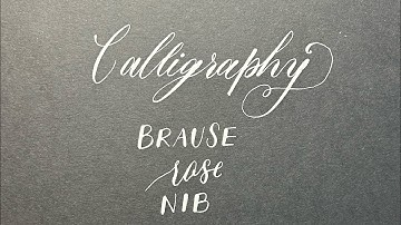 Exploring Calligraphy: Trying the Brause Rose Nib for the First Time!