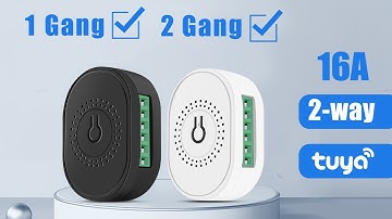 SMATRUL Tuya WiFi Smart1/2gang  Switch Light 16A Mini 2 Way 1/2gang Module  For Google Home Alexa