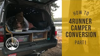 The 2000 toyota 4runner is a perfect blank canvas to build out micro
camper. my wife and i wanted extend our camping season into winter
months witho...