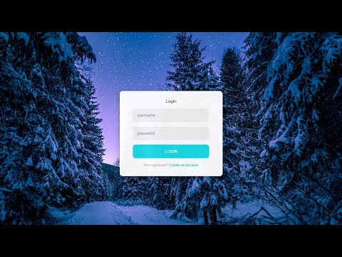 Easily Create an Attractive Login Page - using HTML, CSS