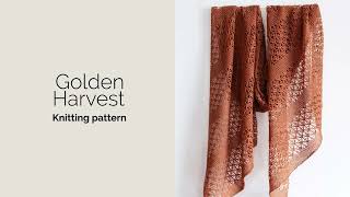 Golden Harvest knitting pattern // Bias rectangle shawl for relaxing lace knitting Net Worth
