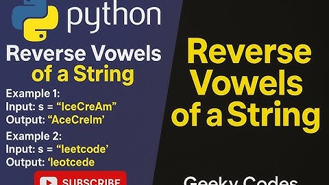 Reverse Only Vowels in a String | Python Two-Pointer Trick