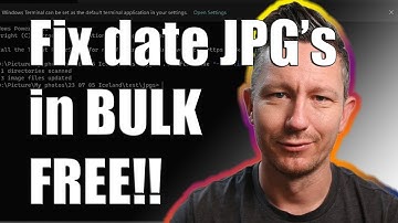 Free Photo or Video Date repair. Exif tool Phil Harvey Tutorial. Change in bulk dates for JPG, MOV.