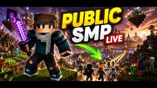 🔴 MINECRAFT PUBLIC SMP LIVE | EVERYONE CAN JOIN! 🌍 JAVA + BEDROCK | SURVIVAL FUN ⚔️ #minecraft