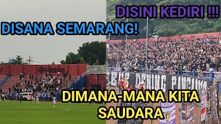 KEDIRI FANS DAN SEMARANG FANS SALING SAUT CHANT 💜💙 KITA SAUDARA