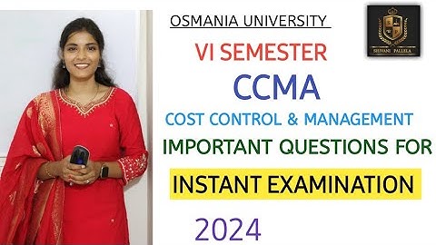 CCMA || COST CONTROL & MANAGEMENT || DAMSURE QUESTIONS || INSTANT EXAMINATION || @shivanipallela