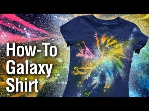 Adult T-Shirt in Galaxy Tie Dye Effect