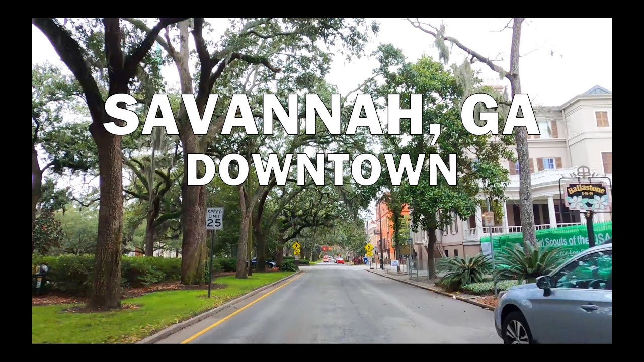 Savannah, GA Driving downtown 4K YouTube
