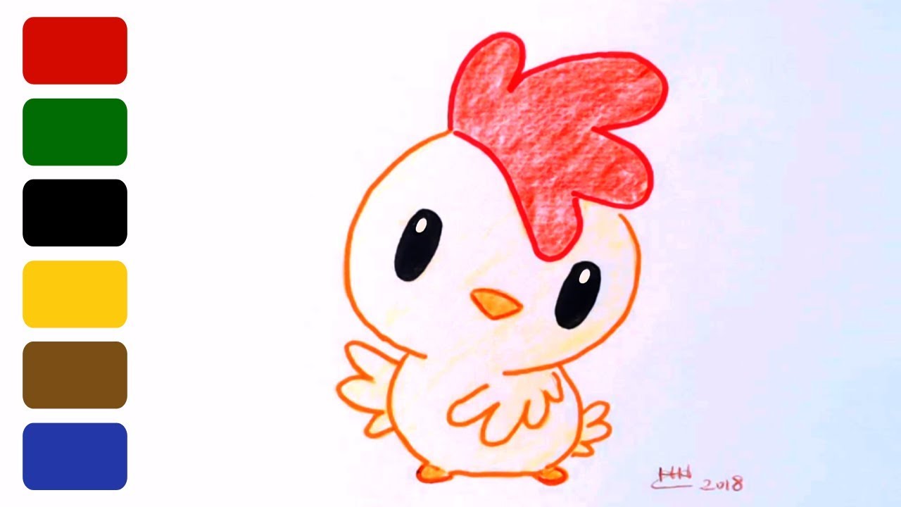 How To Draw A Chick Baby Rooster Youtube