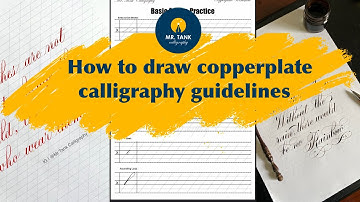 How to draw copperplate calligraphy guidelines.
