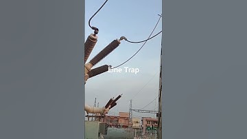 Switch yard Line Trap/wave Trap#substation #transmission #transmissionline #stringing