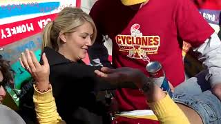 Girl Belly On Cream Eating