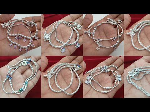 new silver chain Anklets designs under 2000 with price // चांदी की चैन पायल की डिजाइन 😍😍😍