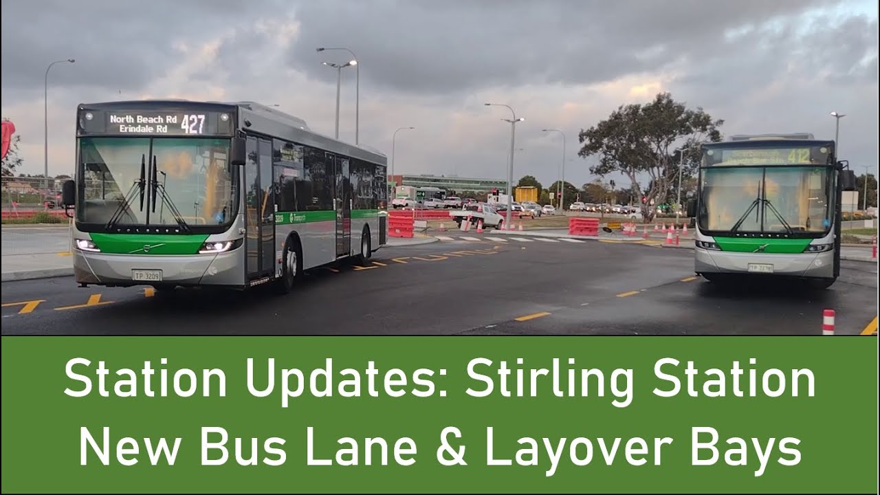 Stirling Station Update 2 New Bus Lane and Layover Bays YouTube