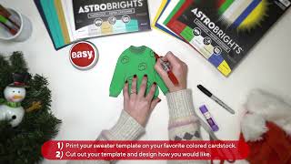 How to Make a Paper Ugly Sweater | A Festive Holiday Craft with Colored Paper from Staples