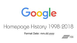 History Google Homepage "Google.com" 1998-2018