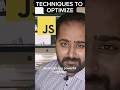 Techniques to Optimize JavaScript Code #shorts #JavaScriptOptimization #WebPerformance #WebDev