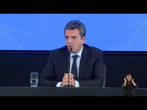 Anuncio de medidas del ministro de Economía, Sergio Massa.