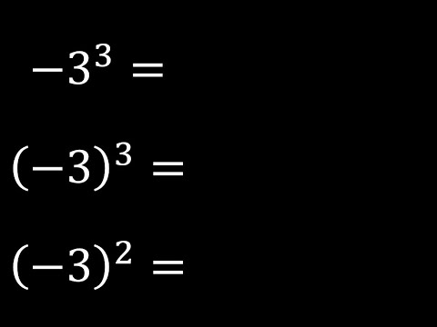 -3 elevado a la 3 . -3 elevado a la 2 base exponente negativo menos ...