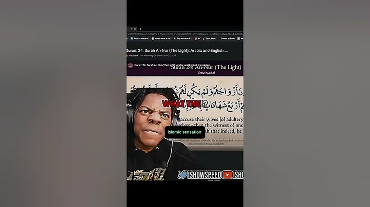 IShowSpeed listens to the Quran for peace 🕋☪️ #shorts