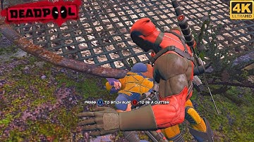 Deadpool Slaps Wolverine Scene - Deadpool The Video Game 4K