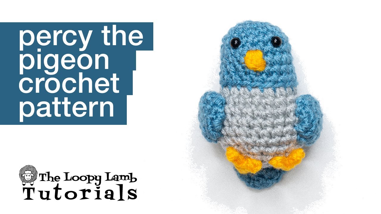 Percy the Pigeon - Crochet Pigeon Free Pattern Step By Step Tutorial