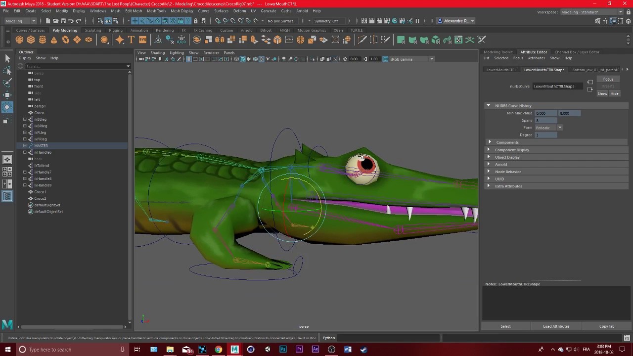 Croco Rig (Maya) - YouTube