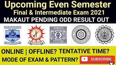 MAKAUT & OTHER UNIVERSITIES EVEN SEM EXAM 2021, QnA