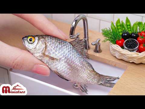 🍅 So Delicious Mini Fried Fish in Tomato Sauce Recipe | ASMR Cooking Mini Food