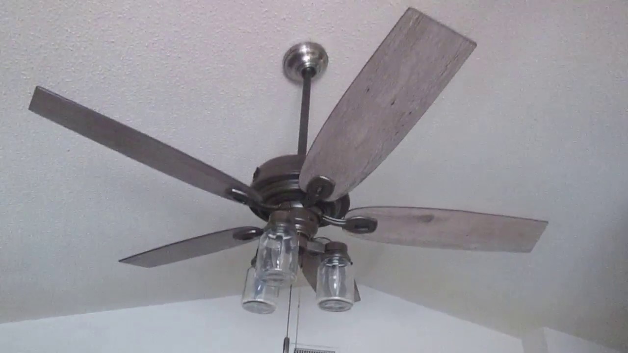 Hunter Crown Canyon Fan Barnwood Blades Youtube