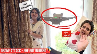 Attacked Her With Drone in Room | She Got Super Scared