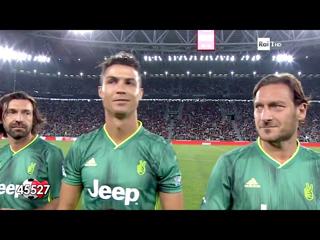 Cristiano Ronaldo, Francesco Totti u0026 Andrea Pirlo @ Parita Del Cuore 2019 class=
