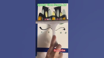 Spooky Vibes|Easy Satisfying Scrape Art! #shorts #short #art