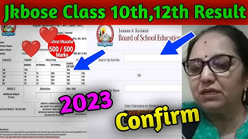 jkbose class 10th result 2023 | jkbose class 12th result 2023 | jkbose results