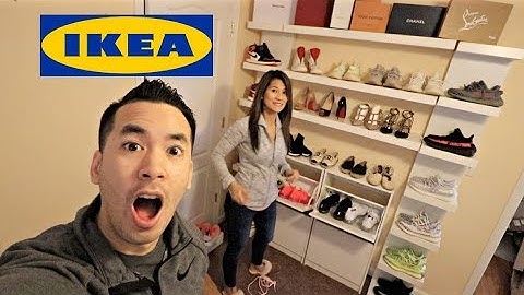 WIFEY NEW DOPE SNEAKER / HEELS DISPLAY !!! @IKEA LACK SHELF, BISSA