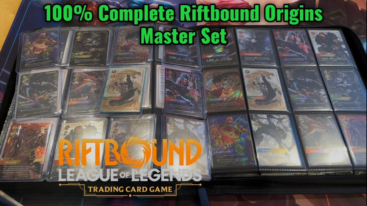 World's First COMPLETE Riftbound Origins Master Set (Signatures ...
