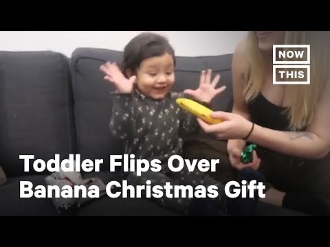 Toddler Flips Over 'Prank' Banana Gift | NowThis