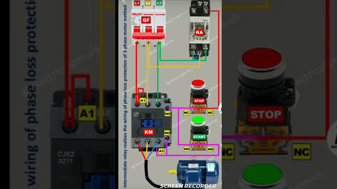 intermediate really the wiring of phase loss protection of 3-- phase motor method 