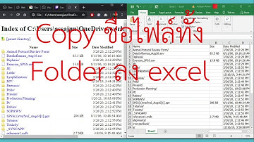copy ชื่อไฟล์ทั้งโฟลเดอร์ลงใน excel