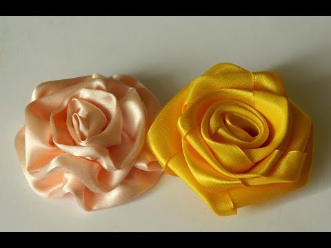2 способа как быстро сделать розу из ленты