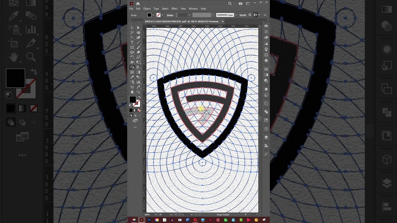 Простой логотип из сетки | Процесс разработки логотипа в виде буквы S 