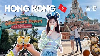 HONG KONG vlog  HK Disneyland, BEST dim sum and claypot rice! Victoria Harbour at night ✨