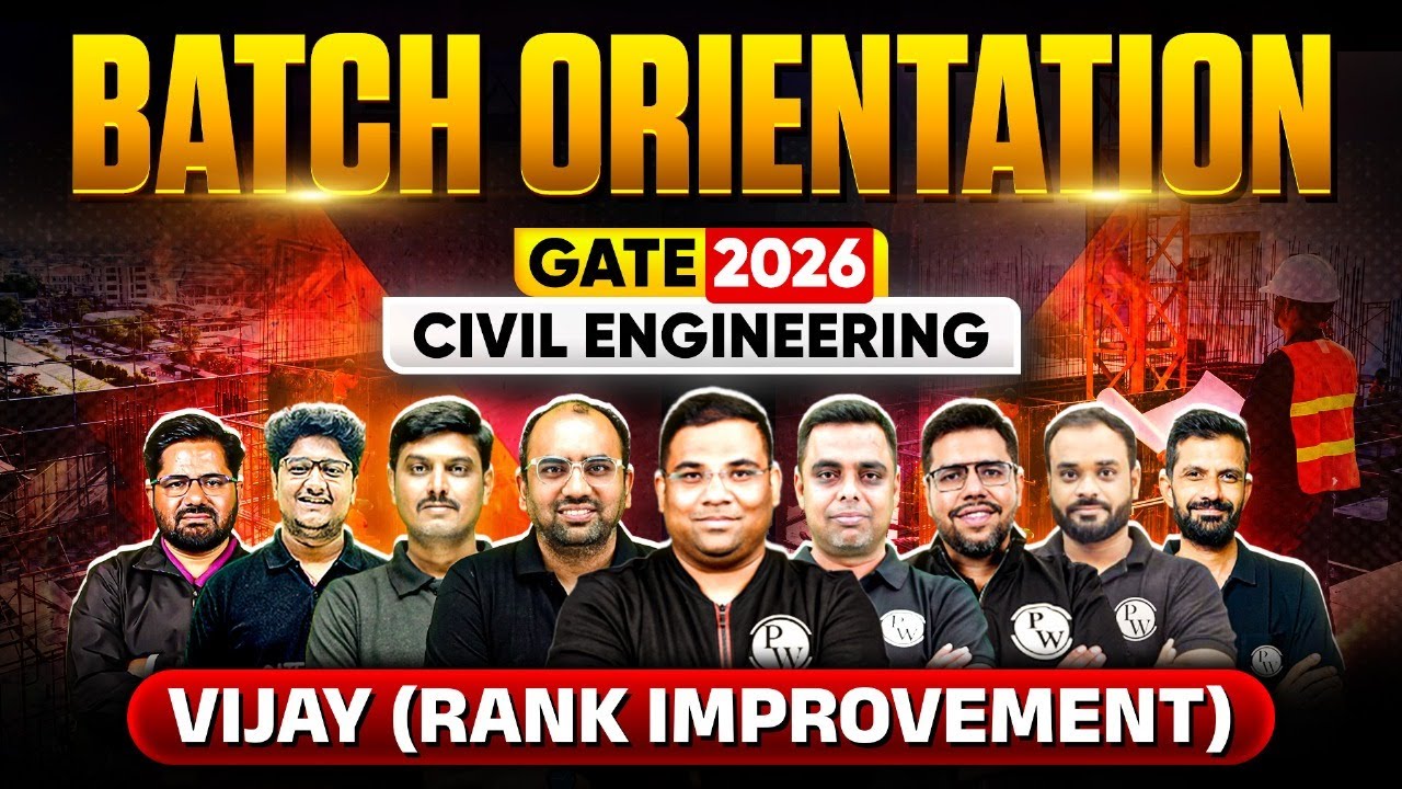 GATE 2026 Civil Engineering Preparation | Vijay Rank Improvement Batch ...
